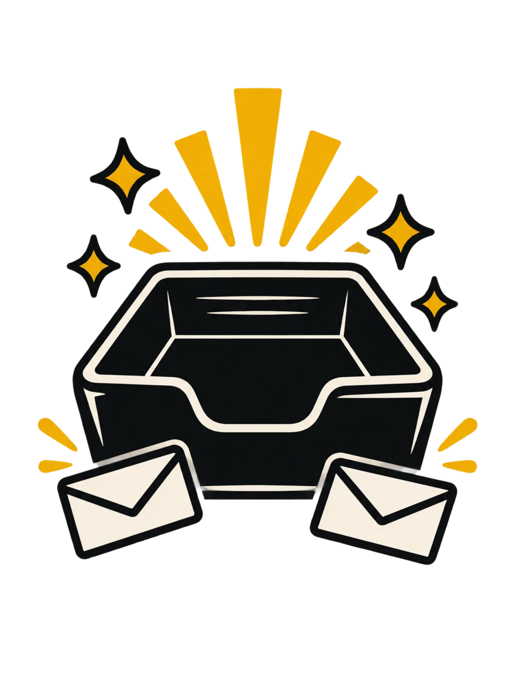 A grand emblem celebrating finally clearing an inbox